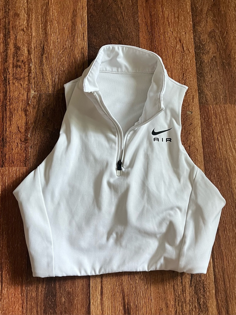 Nike White Women's Sleeveless Quarter-Zip Tank Top